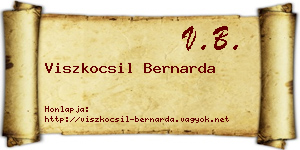 Viszkocsil Bernarda névjegykártya